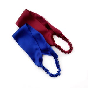 Handgemachtes flaches Stirnband aus reiner Seide, Frauen weiches dehnbares Maulbeerseide Stirnband, natürlich gefärbte Seide Boho Stirnbänder, elastisches Alltags Stirnband