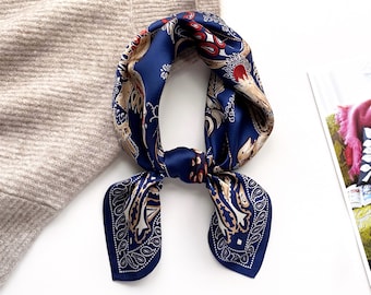 Foulard 100 % soie pour femme, foulard en soie, foulard carré en soie, foulard en soie, bandana en soie pour hommes, foulard en soie, foulard en soie cachemire