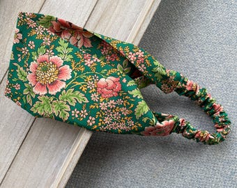 Handmade Liberty London Cotton Fabric Boho Headband, Women's Floral Hair Band