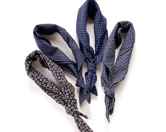 Bandane giapponesi in cotone, piccole sciarpe quadrate