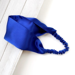 Handgemachtes flaches Stirnband aus reiner Seide, Frauen weiches dehnbares Maulbeerseide Stirnband, natürlich gefärbte Seide Boho Stirnbänder, elastisches Alltags Stirnband