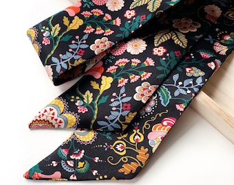 Handmade Liberty Silk Skinny Scarf for Hair, Neck & Bag - Mabelle Hall