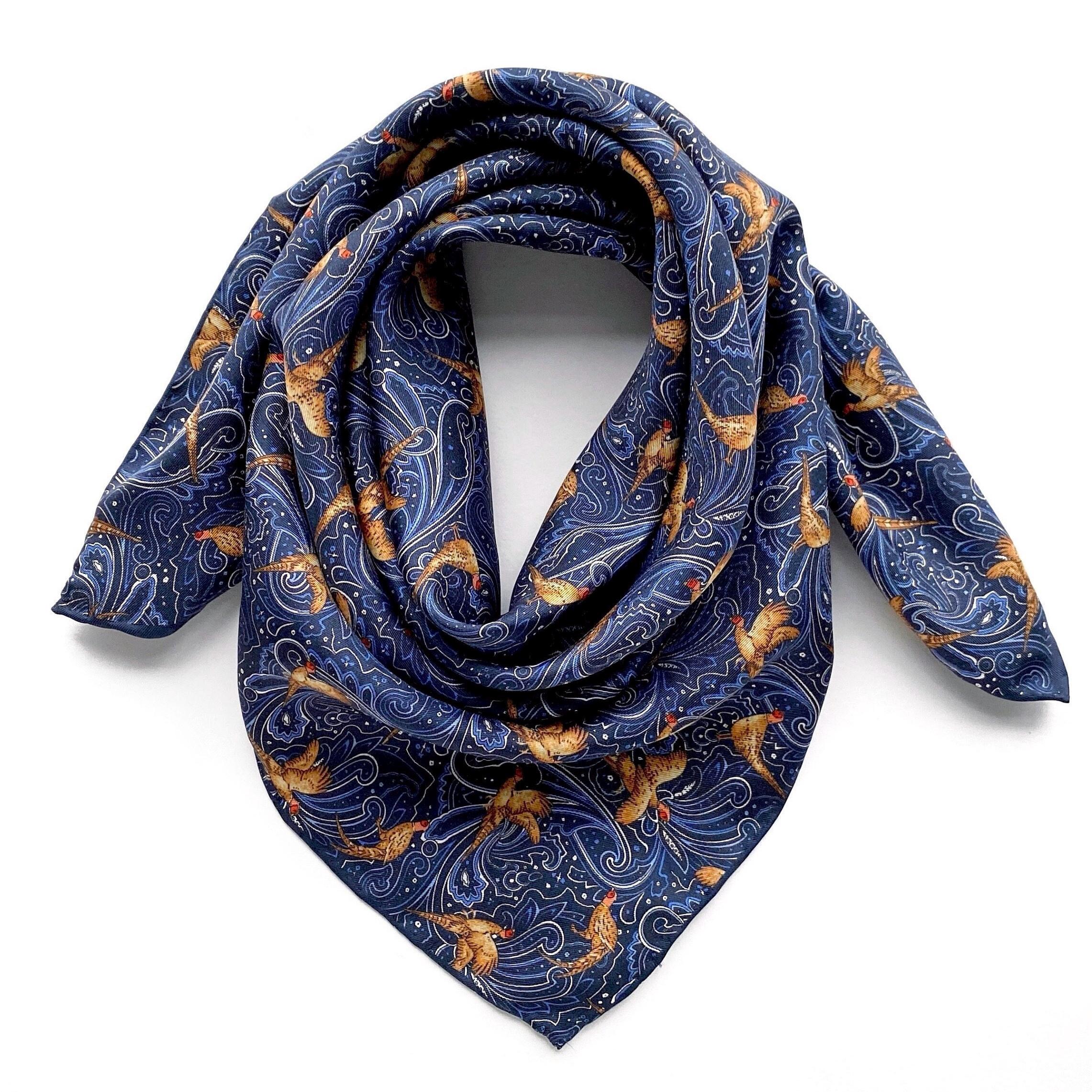 Fazzoletto Da Collo Uomo In Seta - Foulard Elegante Bandana Quadrato 53x53 Cm - Foto 9