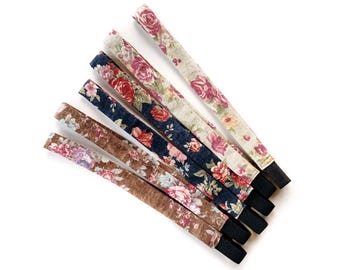 Rose Floral Baumwolle Leinen dünne Stirnbänder