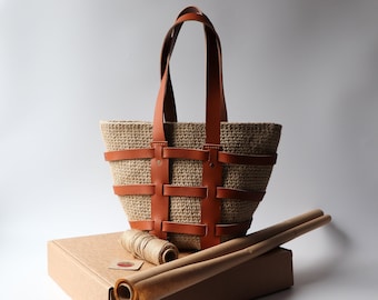 Sac fourre-tout en jute, sac fourre-tout français, sac d'été au crochet, sac de plage au crochet, sac à bandoulière au crochet, sac en jute