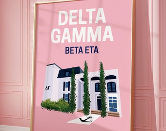 Delta Gamma Austin Preppy Artwork DIGITAL DOWNLOAD - UT Tower Download Included!