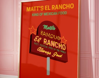 Matt's El Rancho Austin Preppy Artwork DIGITAL DOWNLOAD - UT Tower Download Included!