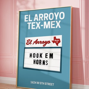 El Arroyo Austin Preppy Artwork DIGITAL DOWNLOAD - UT Tower Download Included!