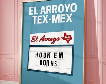 El Arroyo Austin Preppy Artwork DIGITAL DOWNLOAD - UT Tower Download Included!