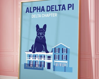 Alpha Delta Pi Austin Preppy Artwork DIGITAL DOWNLOAD - UT Tower Download Included!