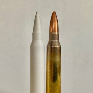 3D Print .STL file for .223 5.56 cartridge (Live round next to it for demonstration purposes ONLY!)