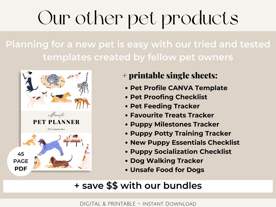 Puppy Socialization Checklist PDF Printable | Instant Digital Download ...