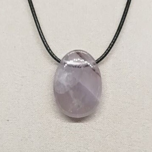 Banded Amethyst Pendant from Malawi - Drilled Natural Stone - Gems - Semi-precious stone