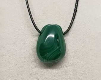 Pendentif Malachite - Pierre Naturelle Percée - Gemmes - Pierre semi-précieuse