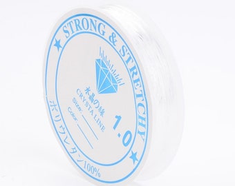 Hilo elástico transparente 1,00 mm para pulsera Nylon Crystal bobina 4,5 metros