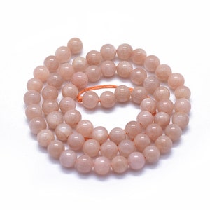 Sunstone Natural Stone, 6 mm diameter balls, Beads for creative hobbies and jewelry, semi-precious stones, DIY.
