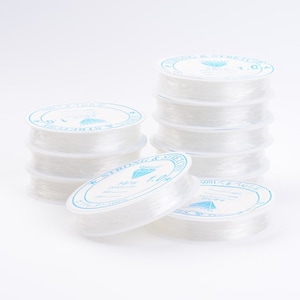 Transparent elastic thread 1.00 mm for Nylon Crystal bracelet spool 4.5 meters image 2