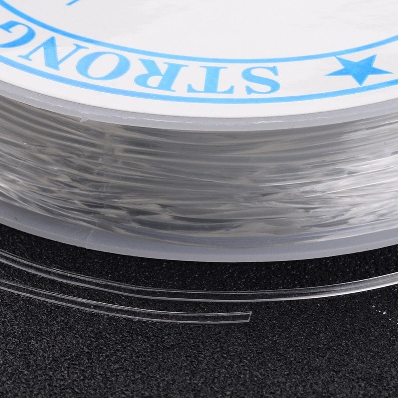 Transparent elastic thread 1.00 mm for Nylon Crystal bracelet spool 4.5 meters image 3