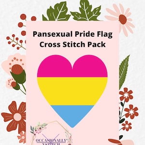 Pansexual Pride Flag Cross Stitch Pattern Pack