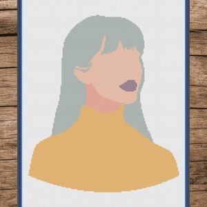 Grey Hair Woman CrossStitch Pattern