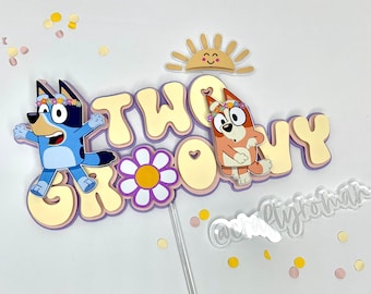 Two Groovy Cake Topper