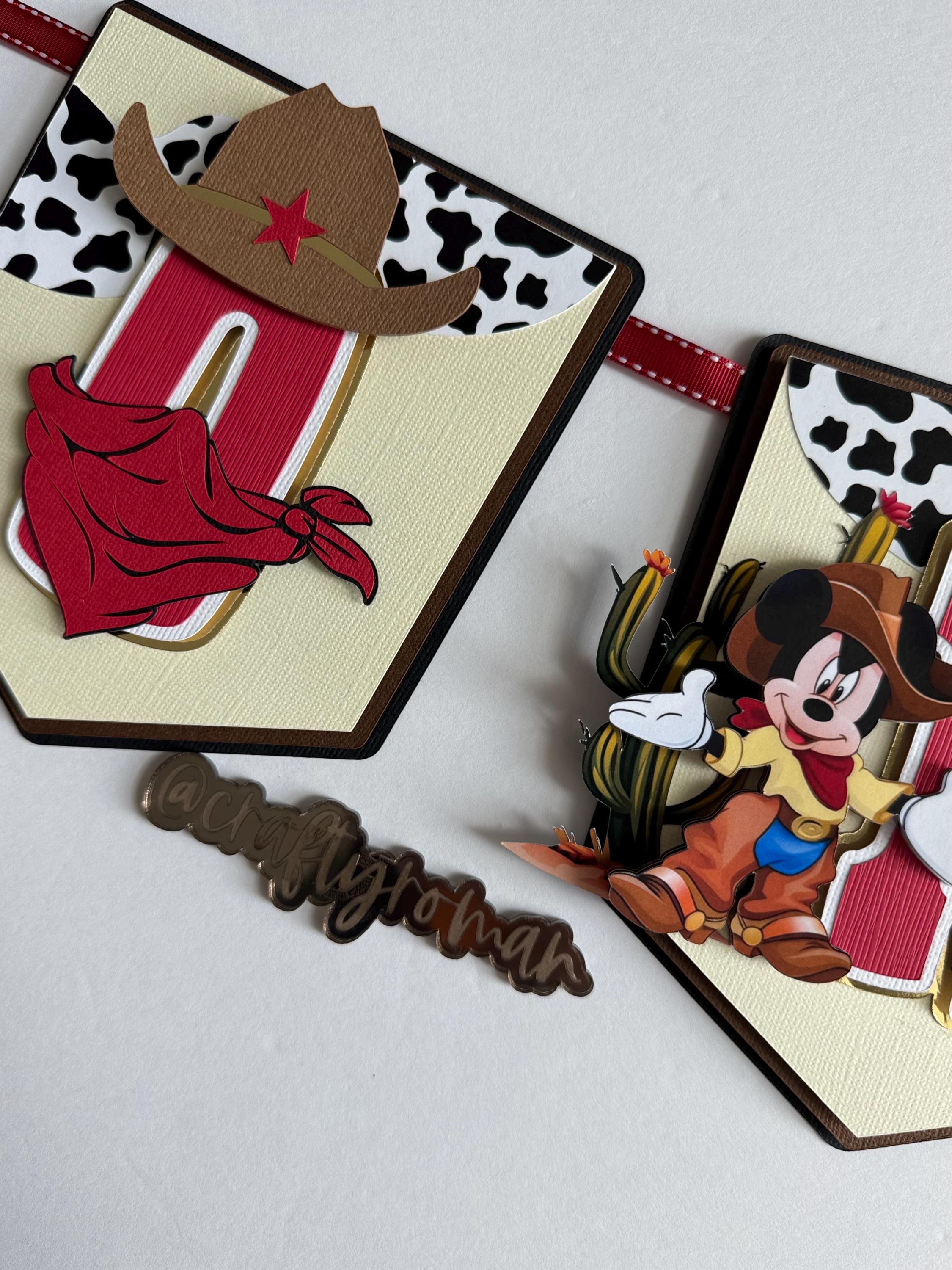 First Rodeo, My First Rodeo, Mickey Rodeo, 1st Birthday Banner, Wild ...