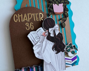 Book Lover Cake Topper, Chapters, Bookworm, Book Girlies, Books, Cake Topper