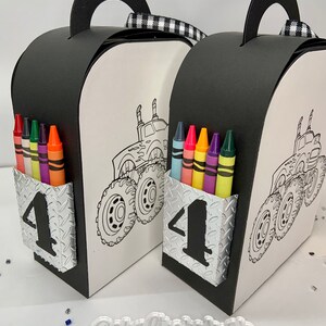 Monster Truck Favor Boxes, Custom Favor Boxes, Personalized Favor Boxes