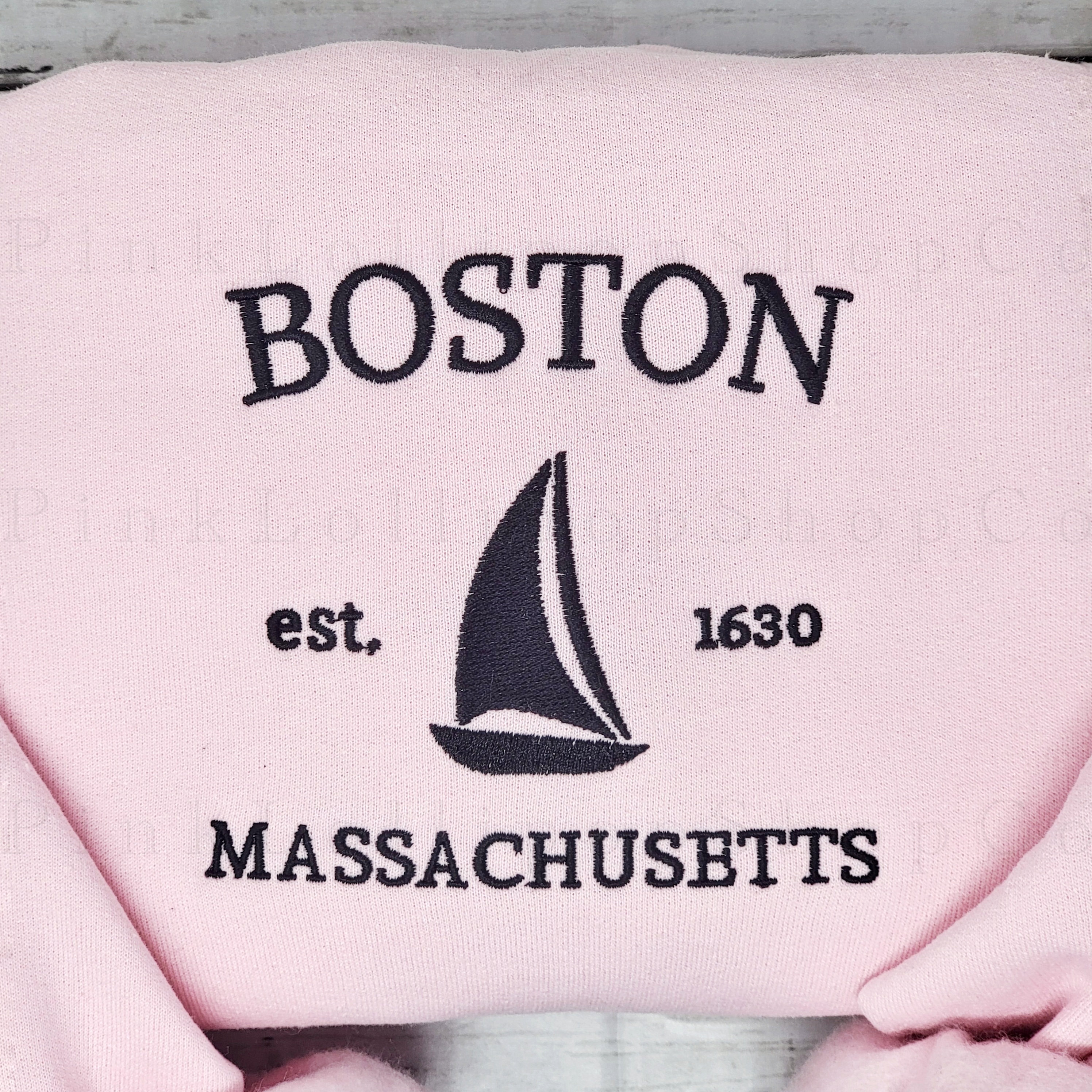 Boston Sweatshirt, Boston Embroidered Sweatshirt, Massachusetts Sweater