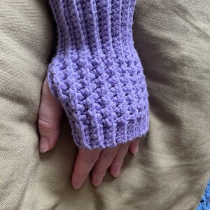 Gants au crochet, mitaines, gants faits main, chauffe-mains, douillet d'hiver fait main image 3