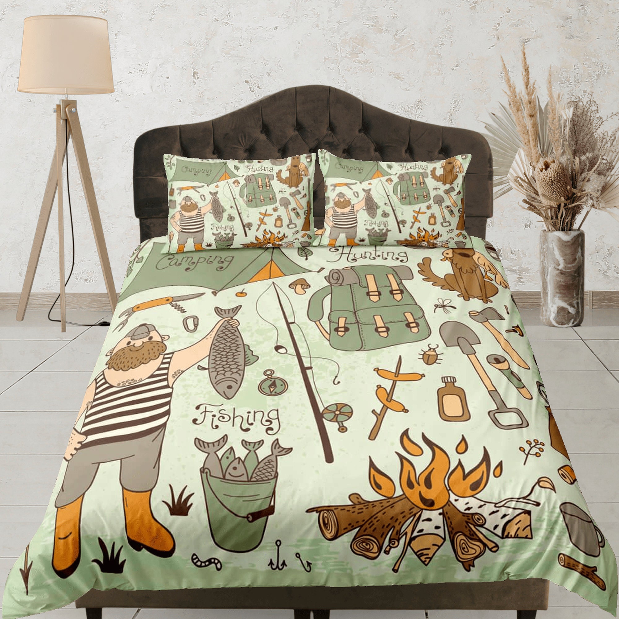 Fishing Duvet Cover -  UK