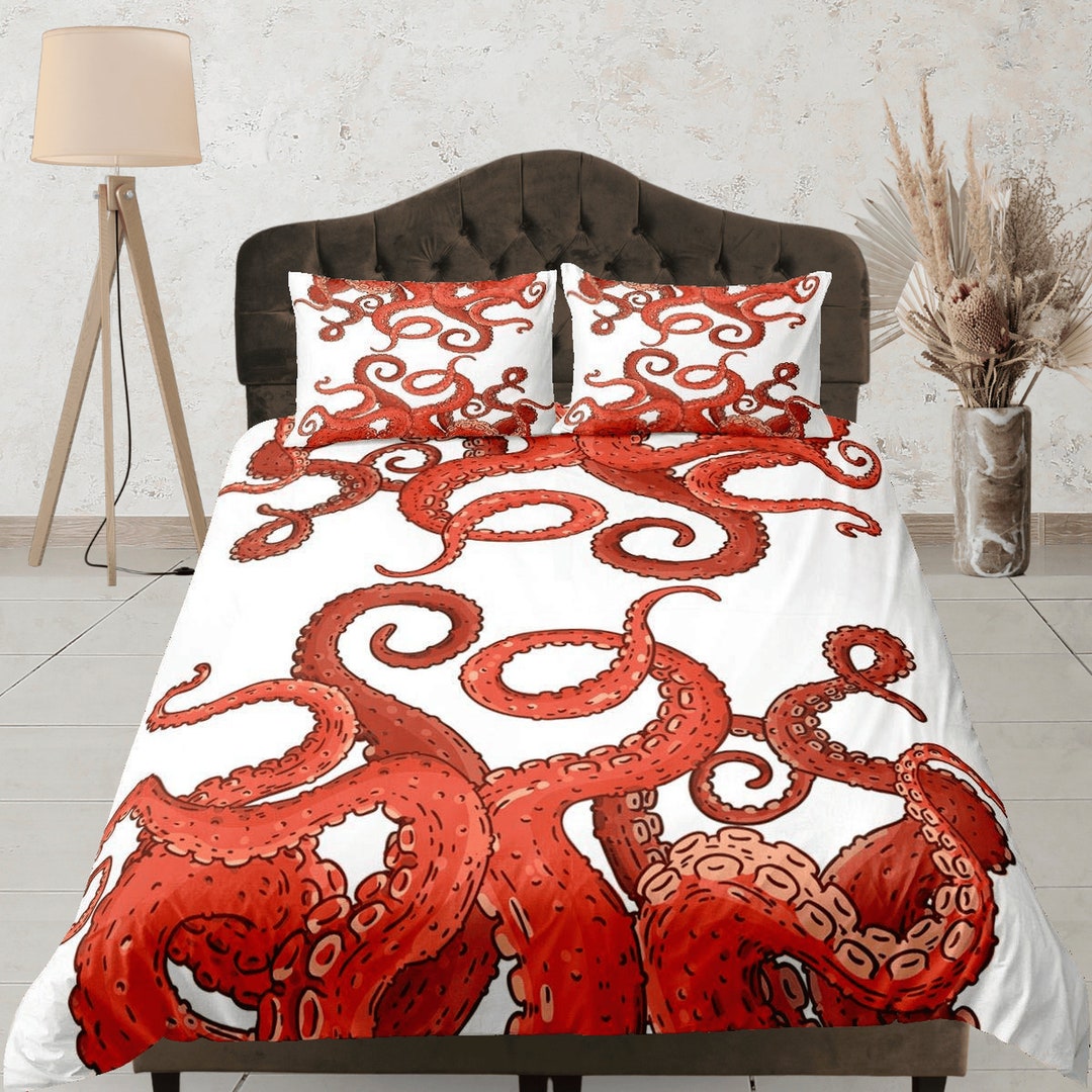 Octopus Tentacles Cotton Duvet Cover Sea Creature Quilt Cover - Etsy
