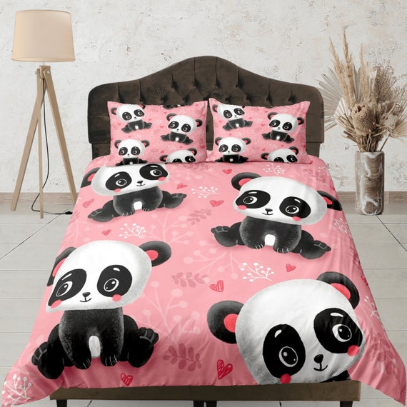 Girls panda clearance bedding
