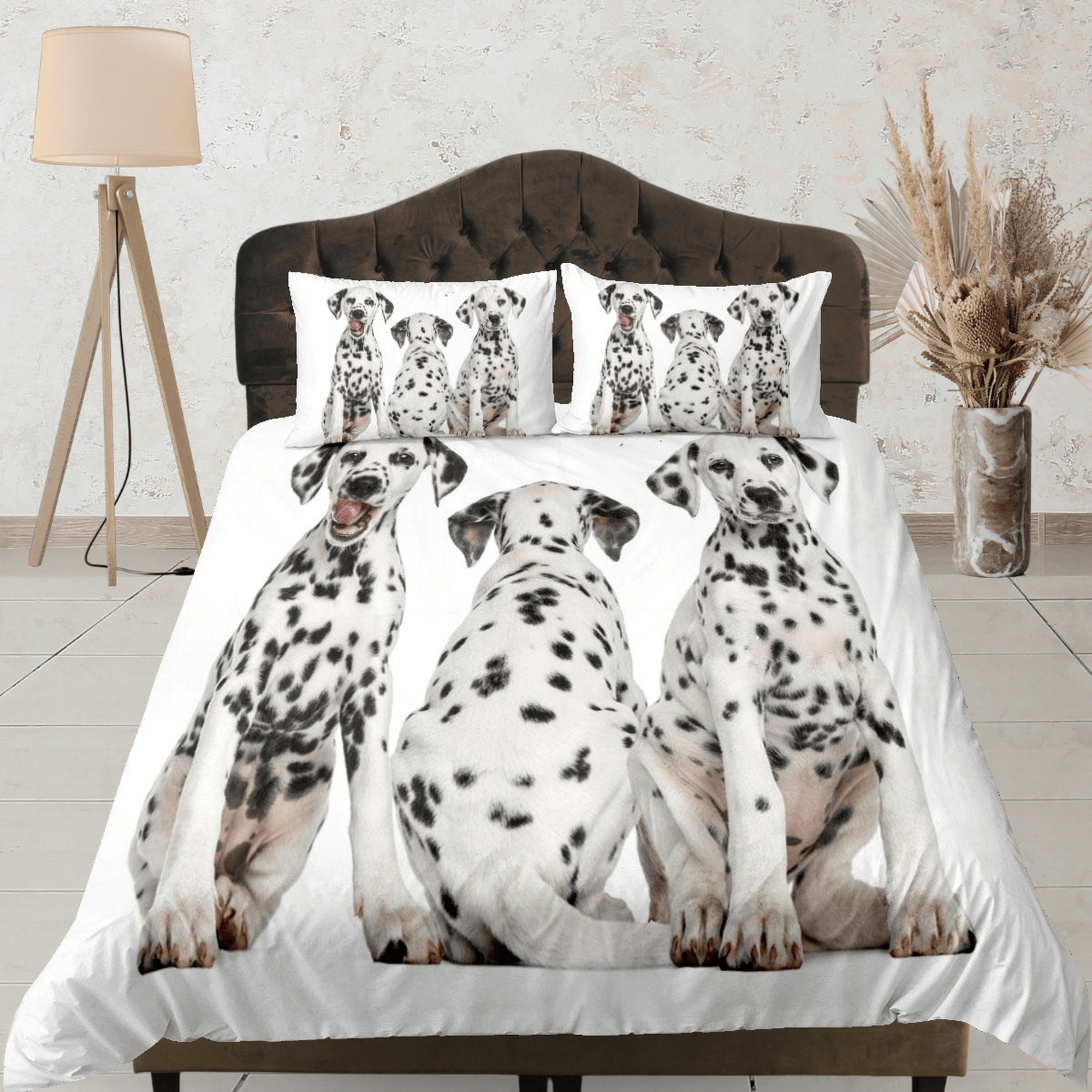 Dalmatian top quilt cover