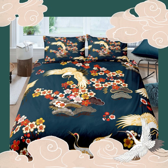 Floral Whimsy Colorful Cotton Reversible Quilt Bedding Set – Cozy