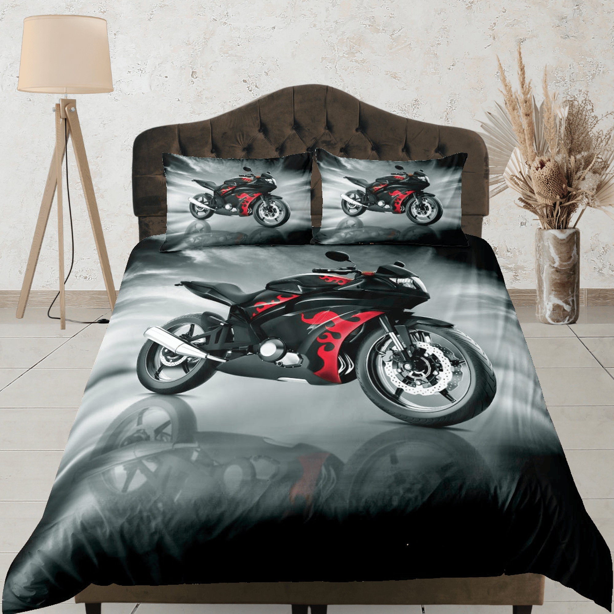 Sports Bike Cotton Duvet Cover Motorbike Quilt Cover, Speed Lover