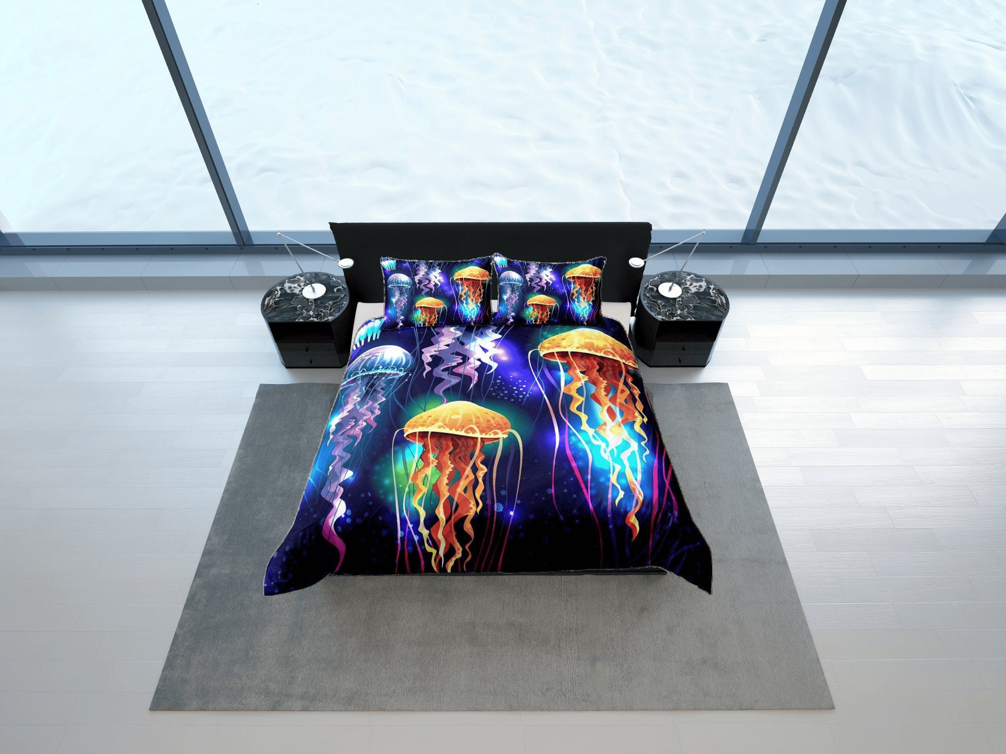 Jellyfish Bedding Set, Sea Bedding