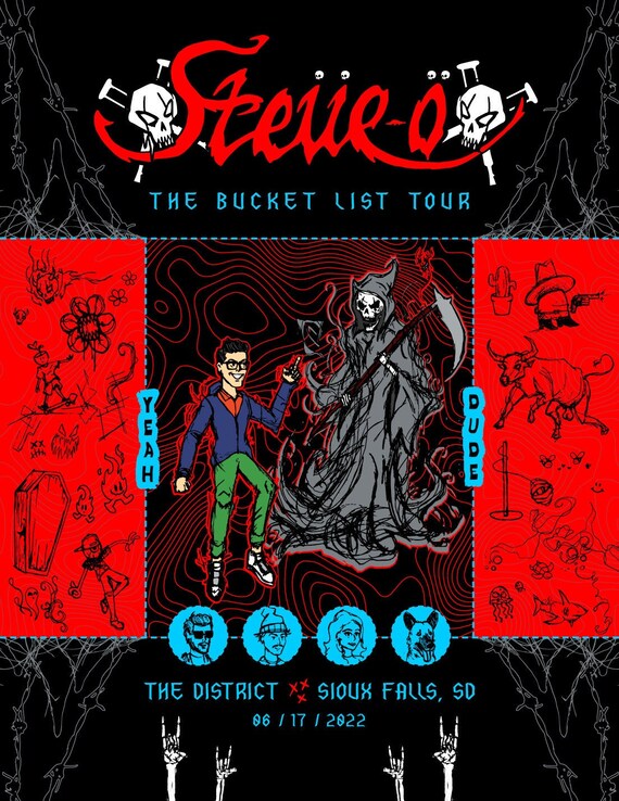 Steveo Bucket List Tour Poster Etsy