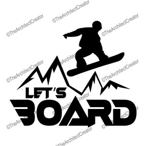 Lets Brett | Snowboarderin | Snowboarden | Mann Junge männlich | Gebirge | SVG | Sofort Download