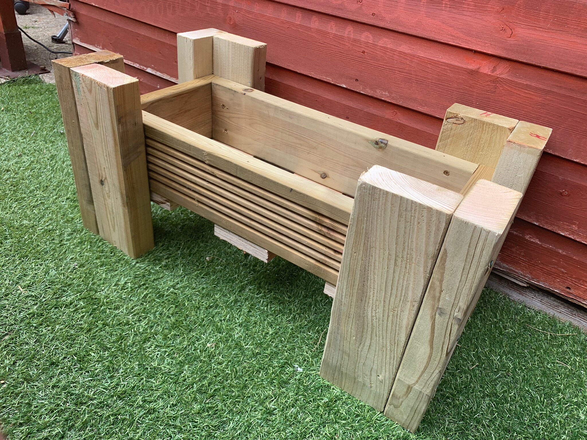 100% Recycled Solid Wood Garden Planters, Hand Made for All Weather - Etsy