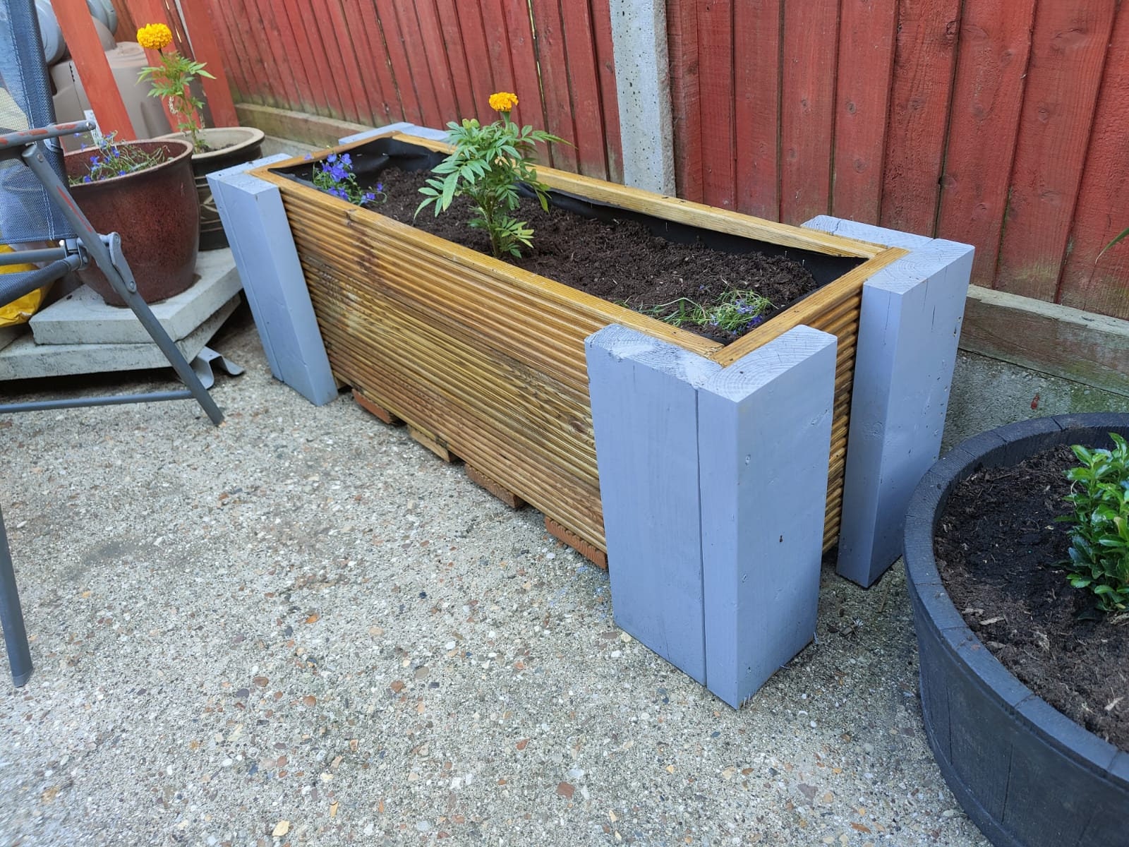 100% Recycled Solid Wood Garden Planters, Hand Made for All Weather - Etsy