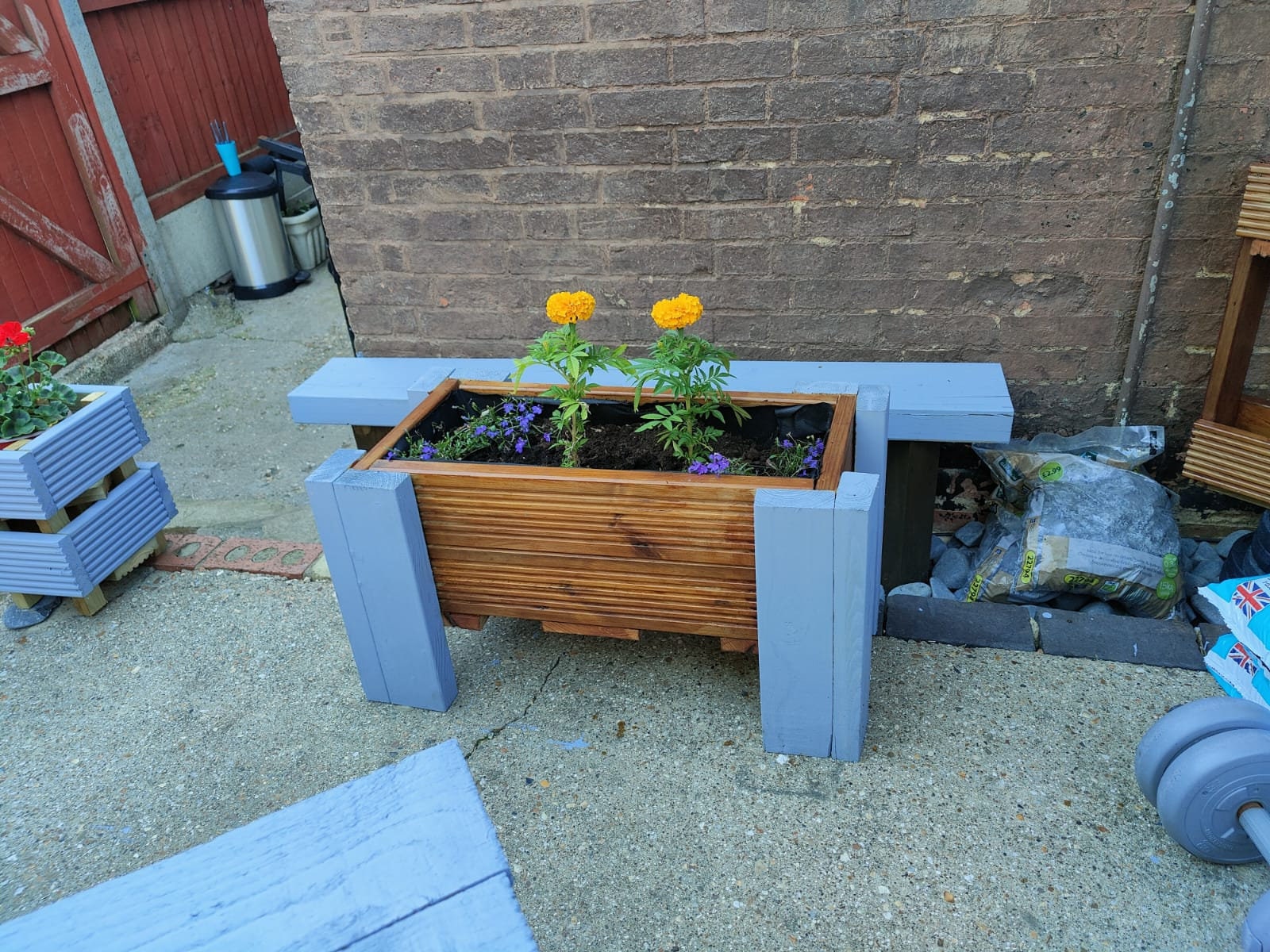 100% Recycled Solid Wood Garden Planters, Hand Made for All Weather - Etsy