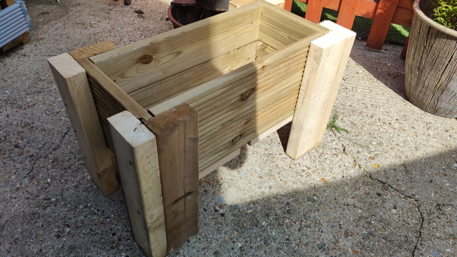 100% Recycled Solid Wood Garden Planters, Hand Made for All Weather - Etsy