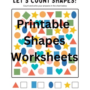 Shape Worksheets - Pre - K Worksheets - Kindergarten Worksheets - Learning Worksheets - Home School Worksheets - Tracing Worksheets