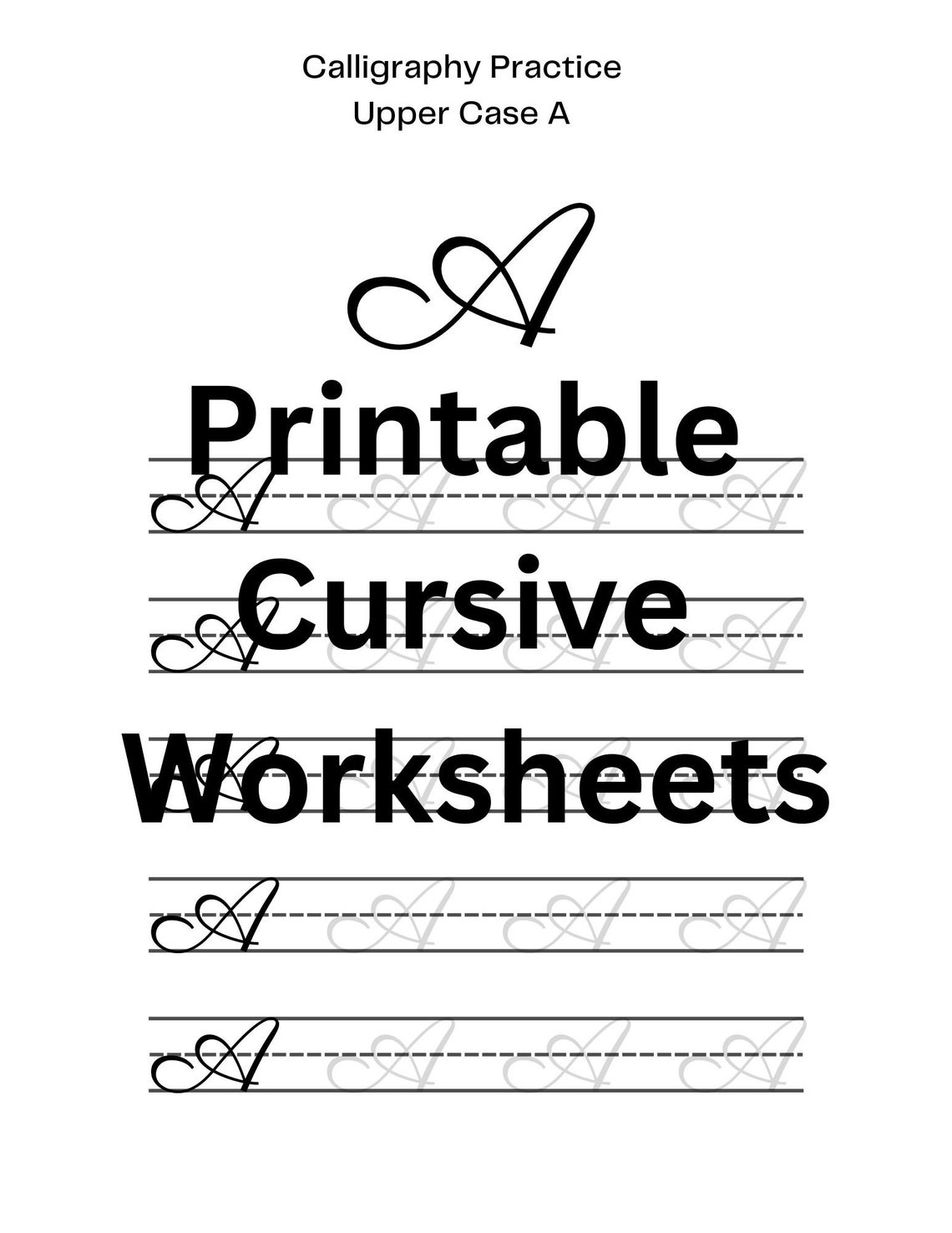 104-page Cursive Writing Worksheets – Learn Calligraphy (PDF Pattern ...