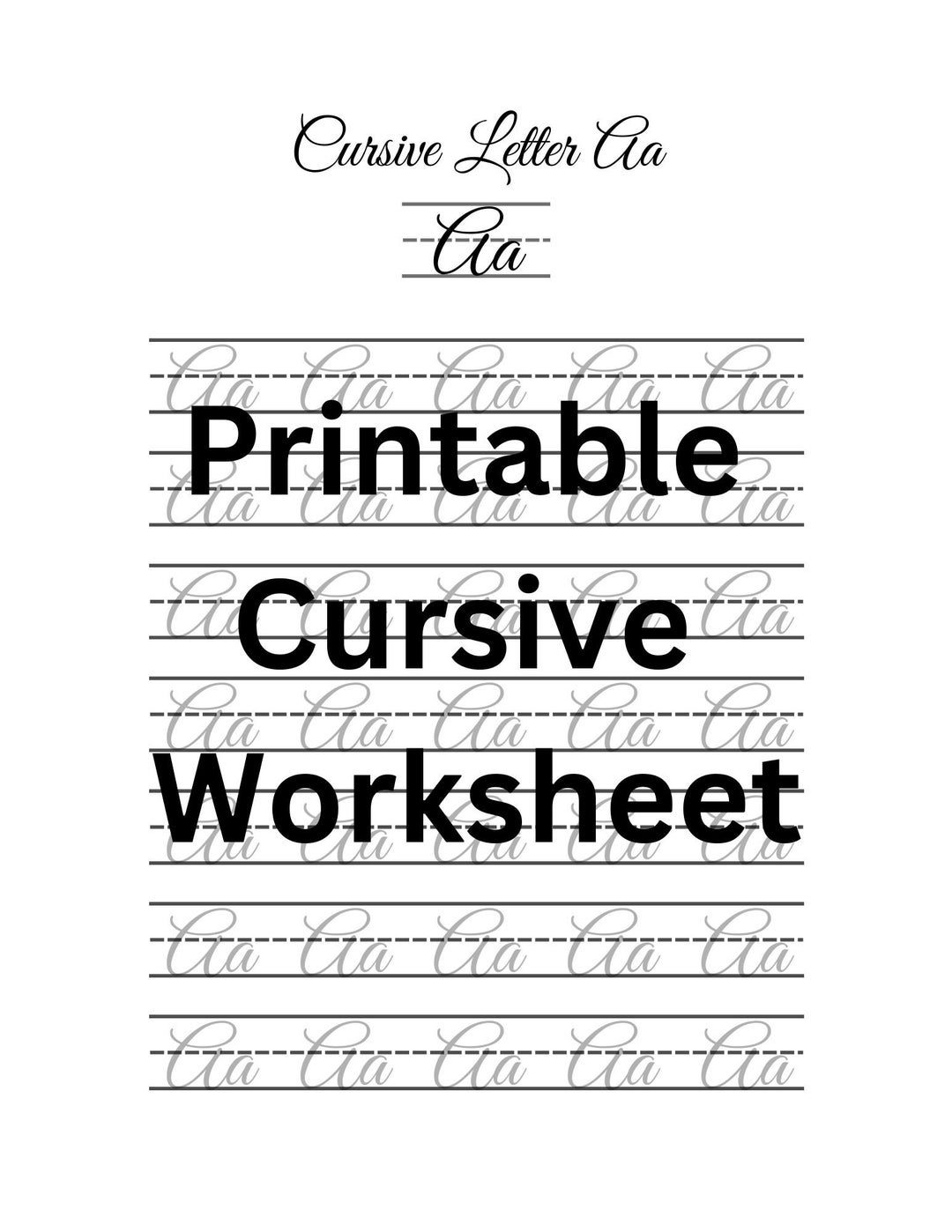 104-page Cursive Writing Worksheets – Learn Calligraphy (PDF Pattern ...