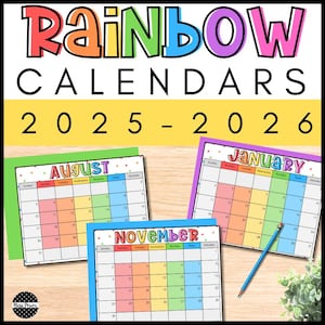 Editable Calendar 2025 - 2026 | Editable Monthly Calendar Google Slides