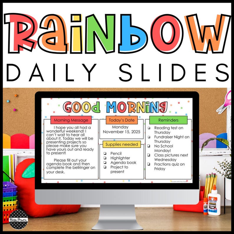 Editable Morning Meeting Slides | Daily Slides Templates | Teacher ...