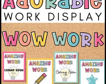 Back to School Bulletin Board Letters | classroom decor | Student work display | WOW Work Wall