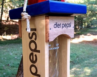 Diet Pepsi Vintage Soda Bottle Easy Fill Bird Feeder
